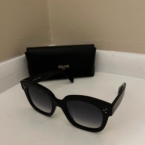 Celine Oversized S002 Sunglasses (Acetate Black)
